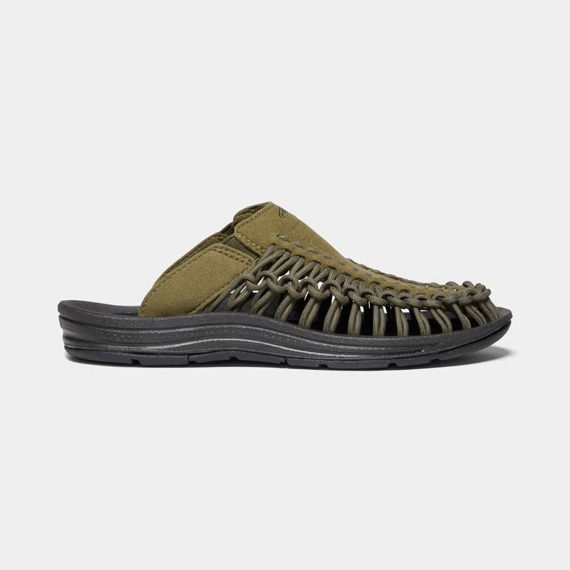 Keen Uneek Womens Uneek Slide Dark Olive/Black Factory Outlet NZ (1942-RLBPG)